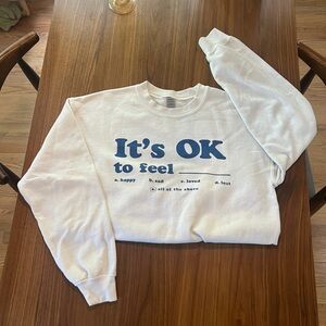 ‘It’s Okay’ Vintage Crew Neck Sweater